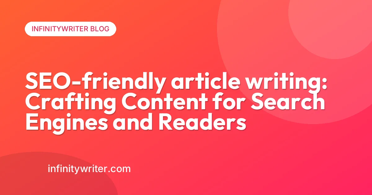 SEO-friendly article writing product image