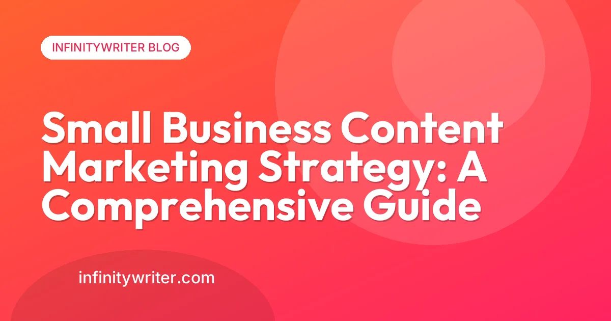 Small Business Content Marketing Strategy: A Comprehensive Guide
